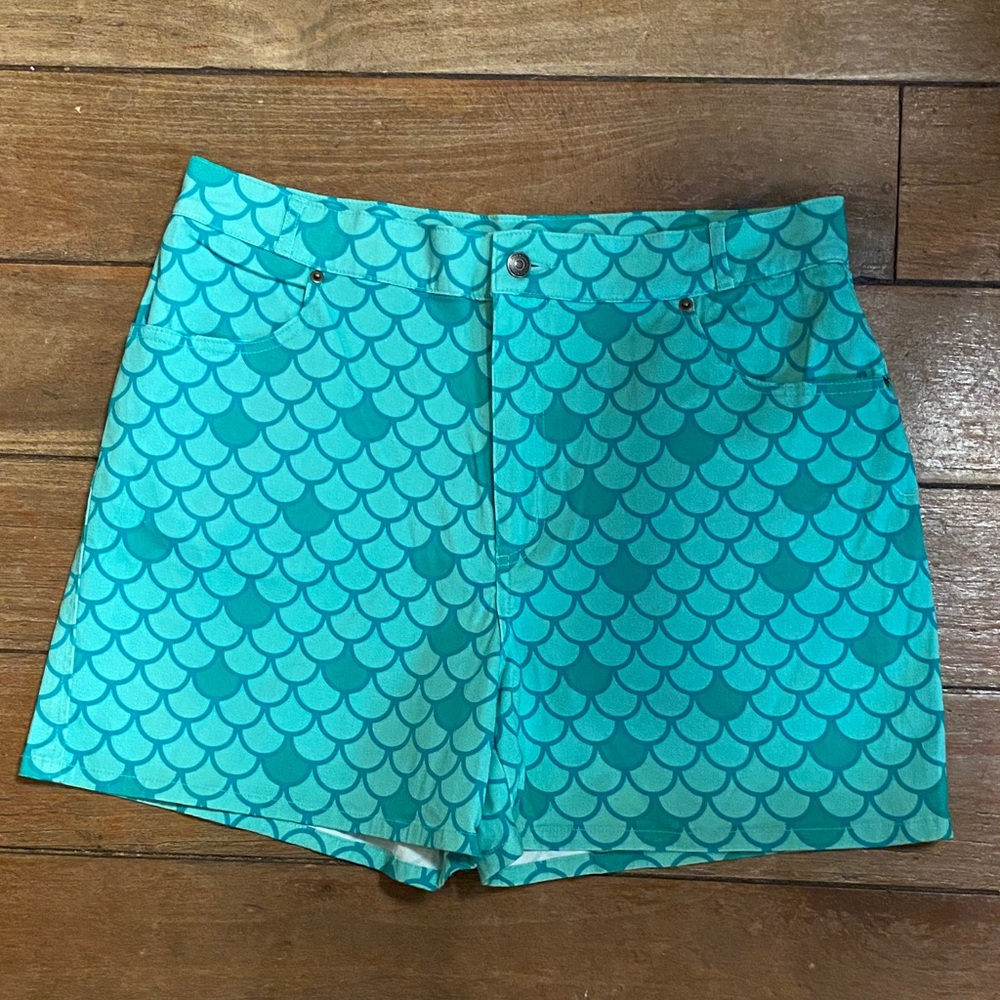 DISNEY Aqua Mermaid Scale Unisex Shorts